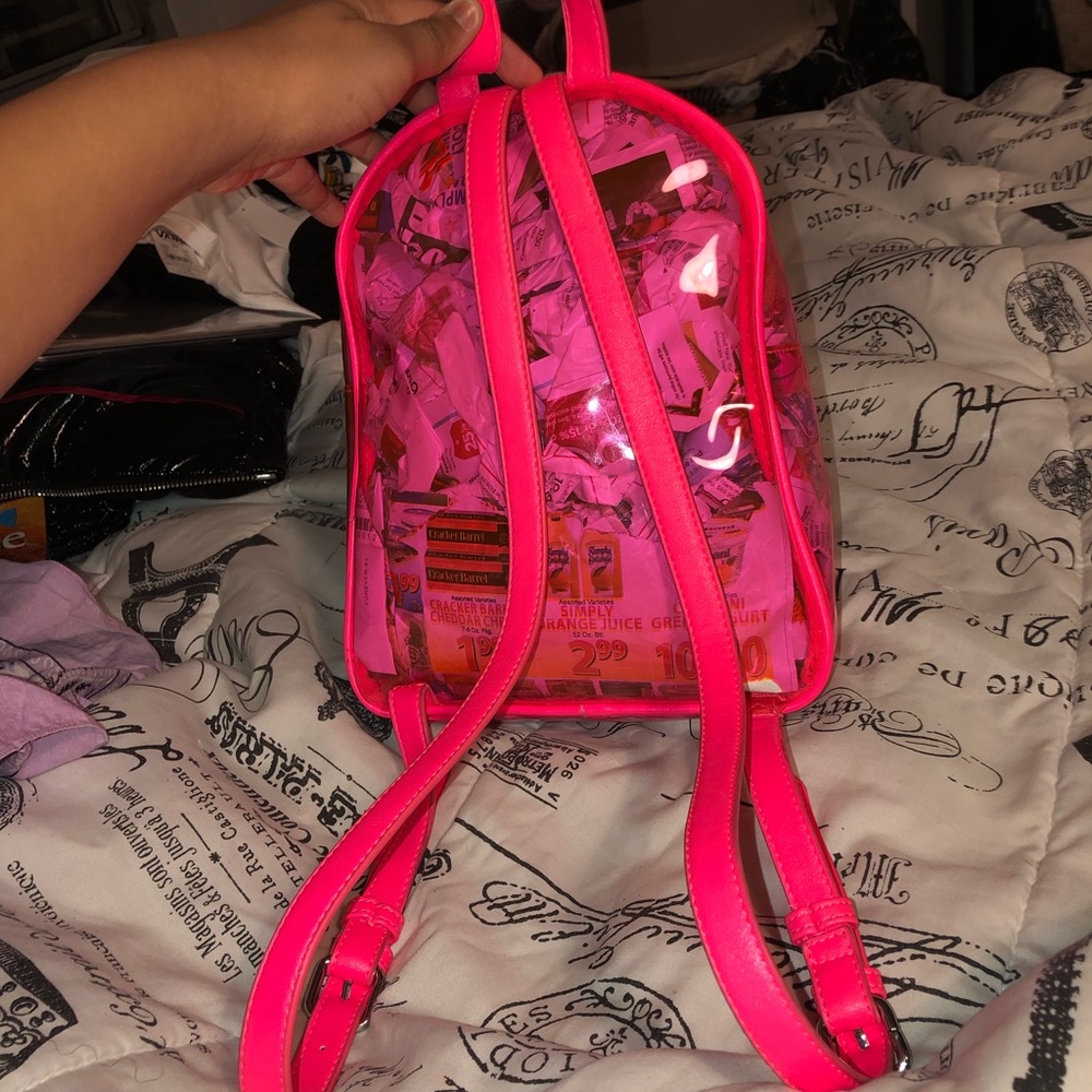 Pink clear mini back pack 💞 - Picture 5 of 6